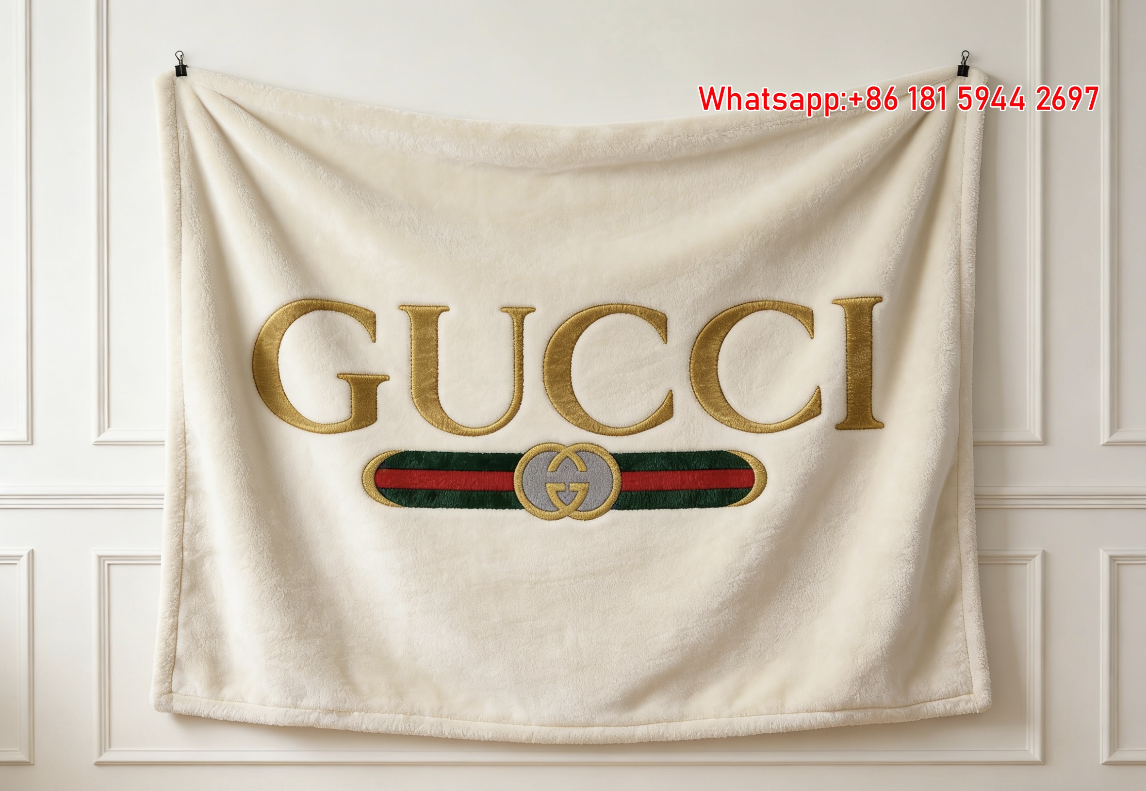 Gold Gucci Web Stripe GG Buckle Flannel Fleece Blanket – Wall Hanging Decor throw blanket IMG_2546